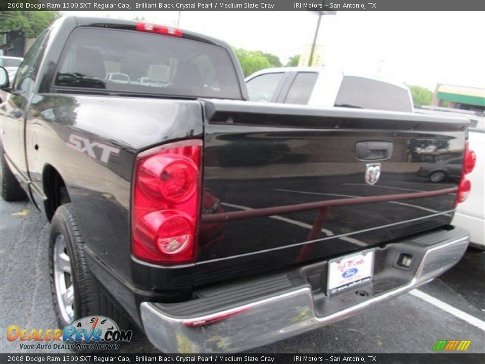 2008 Dodge Ram 1500 SXT Regular Cab Brilliant Black Crystal Pearl / Medium Slate Gray Photo #7