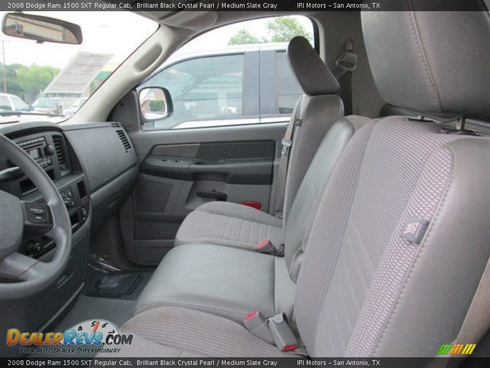 2008 Dodge Ram 1500 SXT Regular Cab Brilliant Black Crystal Pearl / Medium Slate Gray Photo #11
