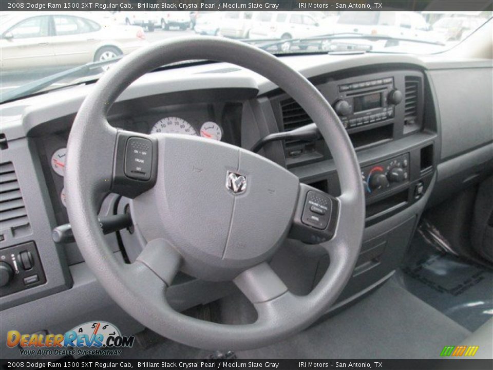 2008 Dodge Ram 1500 SXT Regular Cab Brilliant Black Crystal Pearl / Medium Slate Gray Photo #12