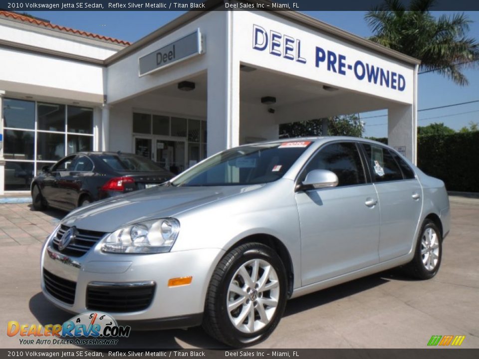 2010 Volkswagen Jetta SE Sedan Reflex Silver Metallic / Titan Black Photo #1