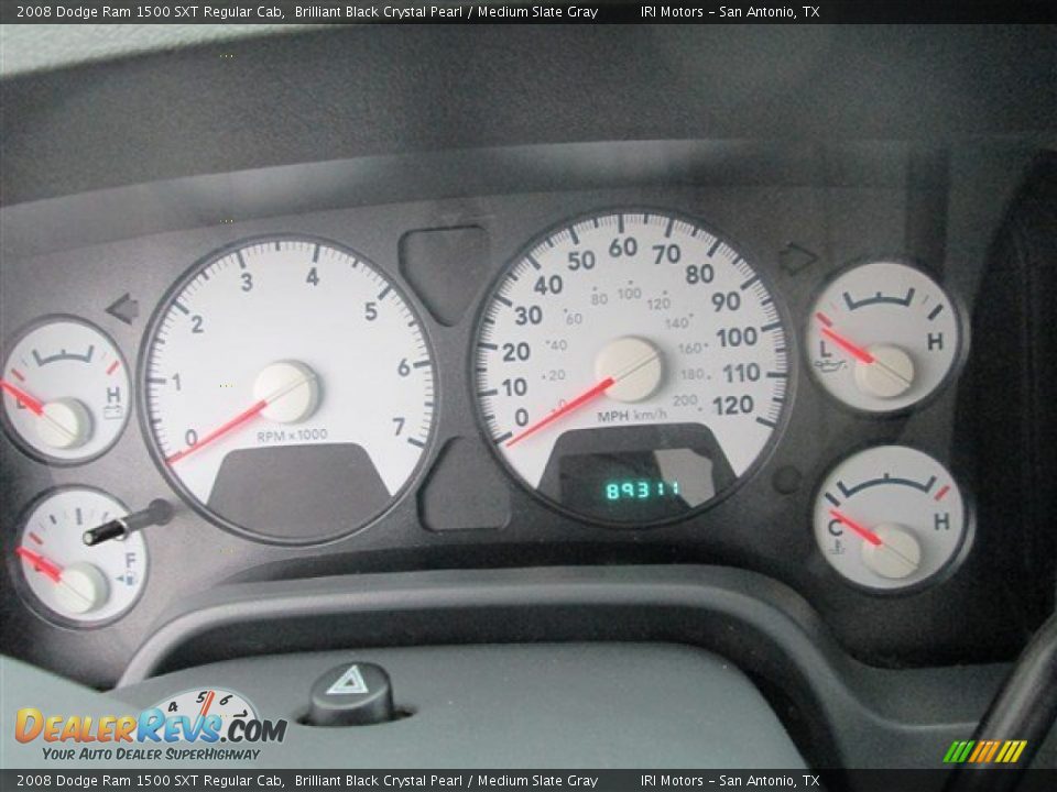 2008 Dodge Ram 1500 SXT Regular Cab Brilliant Black Crystal Pearl / Medium Slate Gray Photo #15