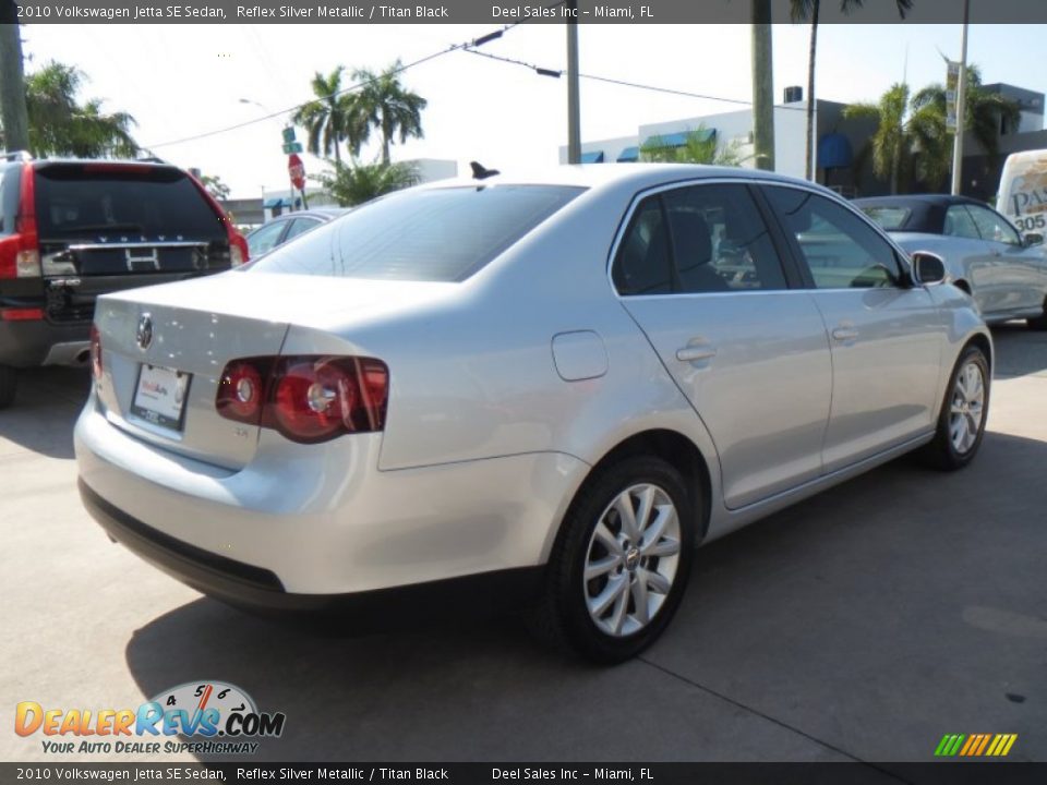 2010 Volkswagen Jetta SE Sedan Reflex Silver Metallic / Titan Black Photo #5