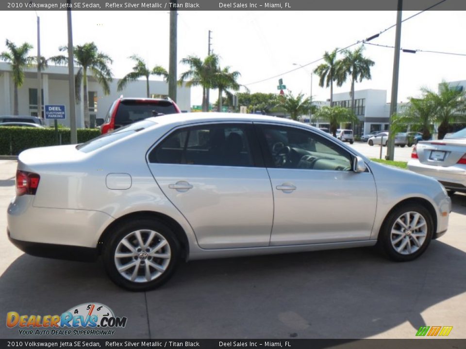 2010 Volkswagen Jetta SE Sedan Reflex Silver Metallic / Titan Black Photo #6
