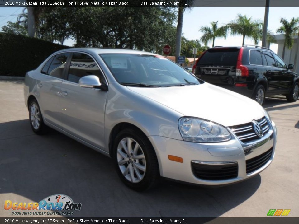 2010 Volkswagen Jetta SE Sedan Reflex Silver Metallic / Titan Black Photo #7