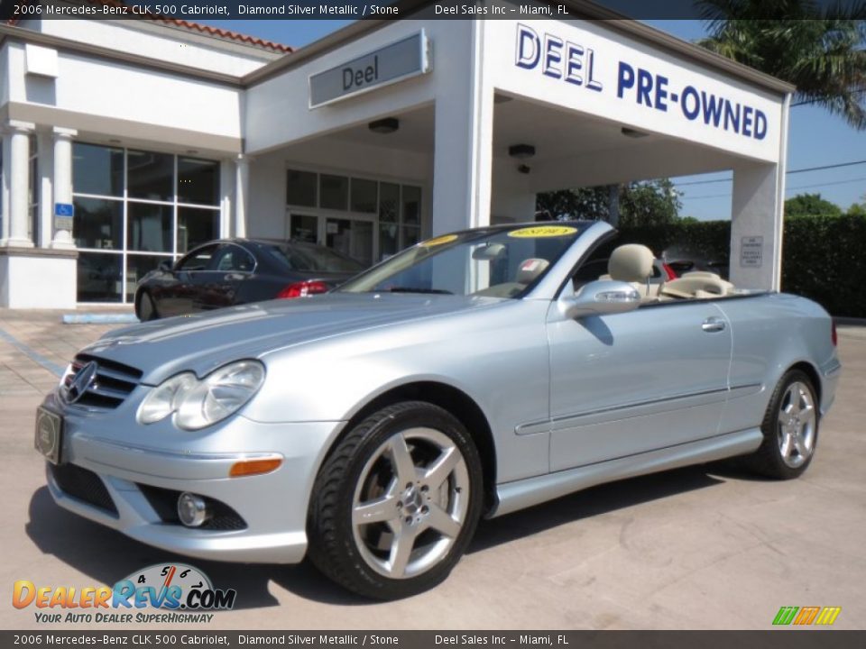 2006 Mercedes-Benz CLK 500 Cabriolet Diamond Silver Metallic / Stone Photo #1