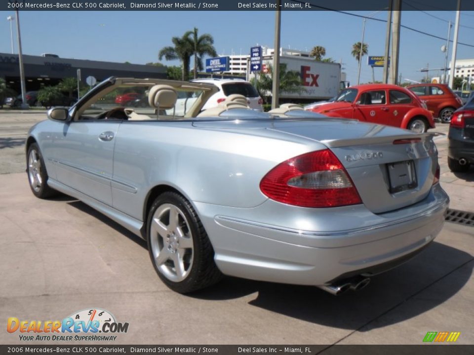2006 Mercedes-Benz CLK 500 Cabriolet Diamond Silver Metallic / Stone Photo #3