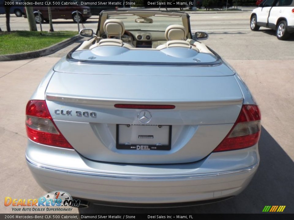 2006 Mercedes-Benz CLK 500 Cabriolet Diamond Silver Metallic / Stone Photo #4