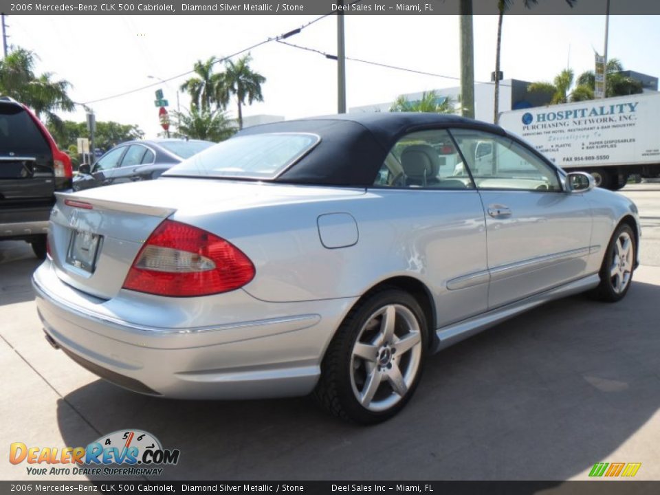 2006 Mercedes-Benz CLK 500 Cabriolet Diamond Silver Metallic / Stone Photo #5