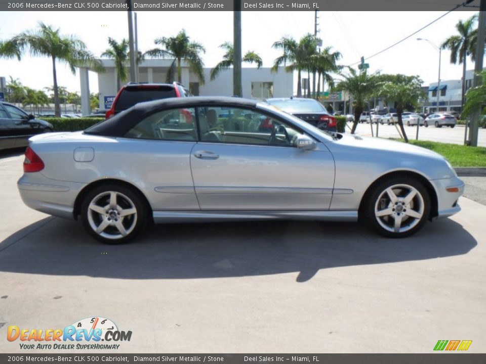 2006 Mercedes-Benz CLK 500 Cabriolet Diamond Silver Metallic / Stone Photo #6