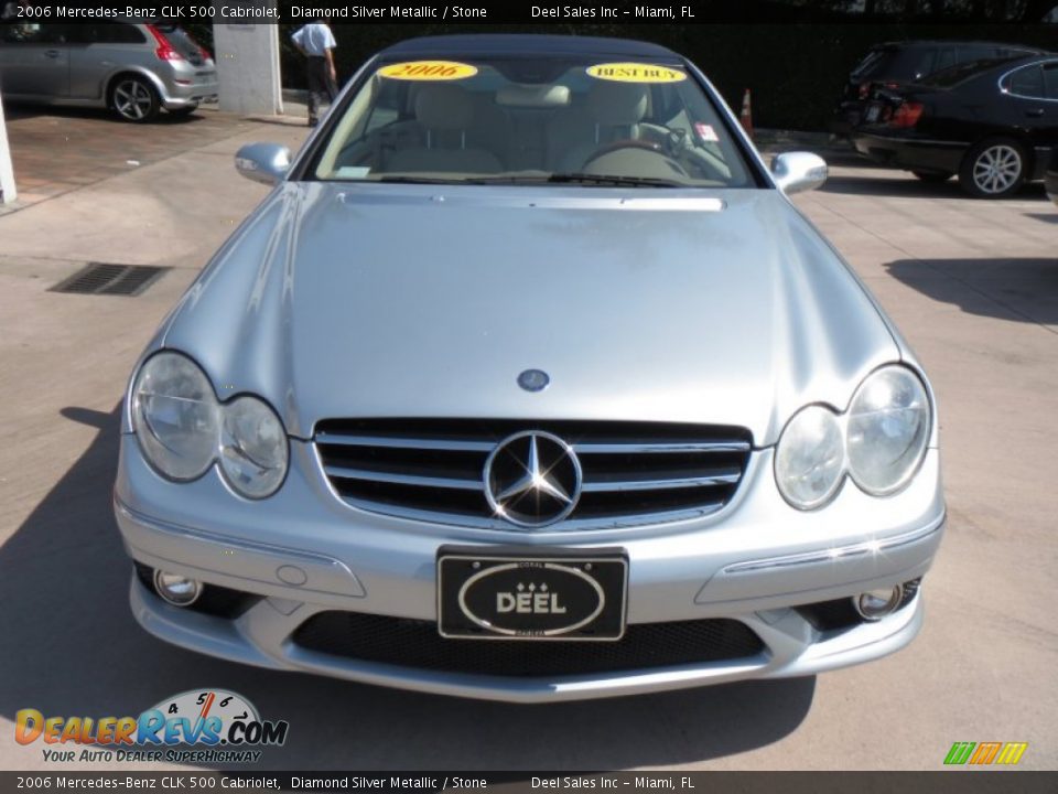 2006 Mercedes-Benz CLK 500 Cabriolet Diamond Silver Metallic / Stone Photo #8