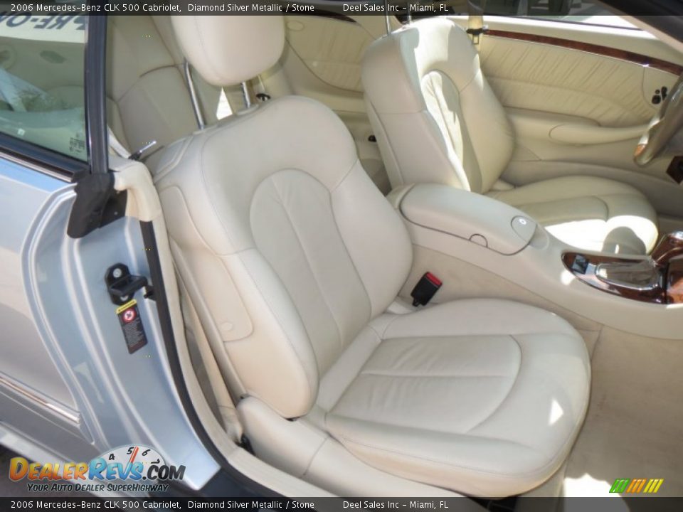 2006 Mercedes-Benz CLK 500 Cabriolet Diamond Silver Metallic / Stone Photo #10