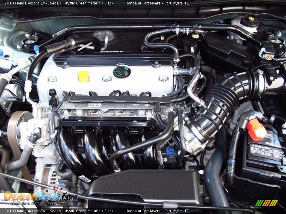 2010 Honda Accord EX-L Sedan Mystic Green Metallic / Black Photo #7
