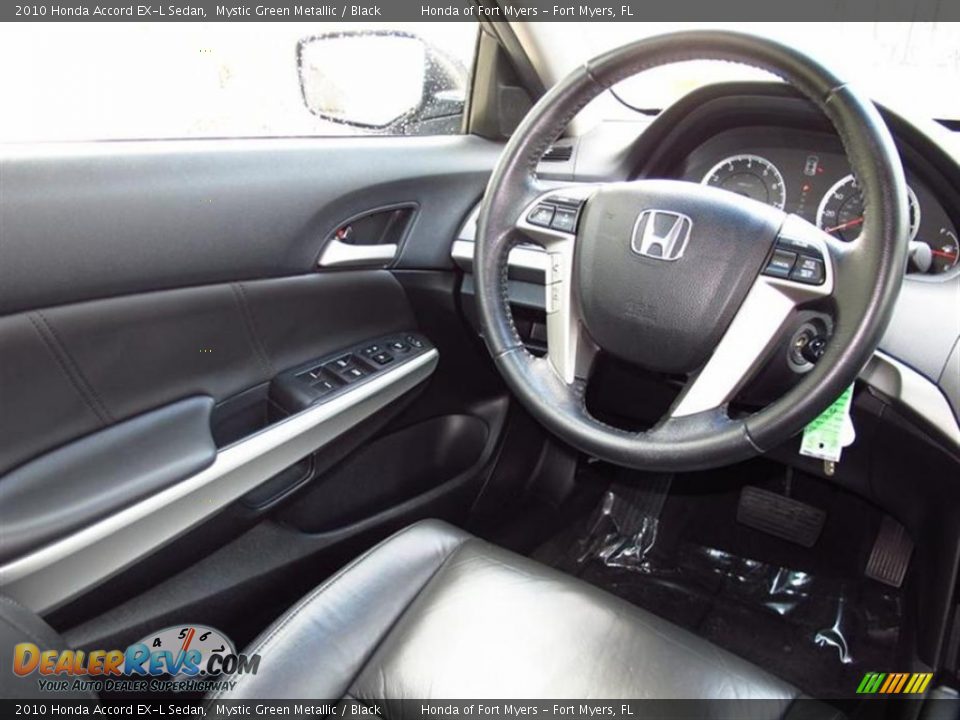 2010 Honda Accord EX-L Sedan Mystic Green Metallic / Black Photo #9