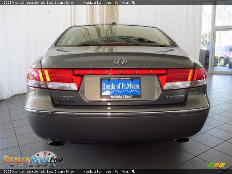 2008 Hyundai Azera Limited Sage Green / Beige Photo #4