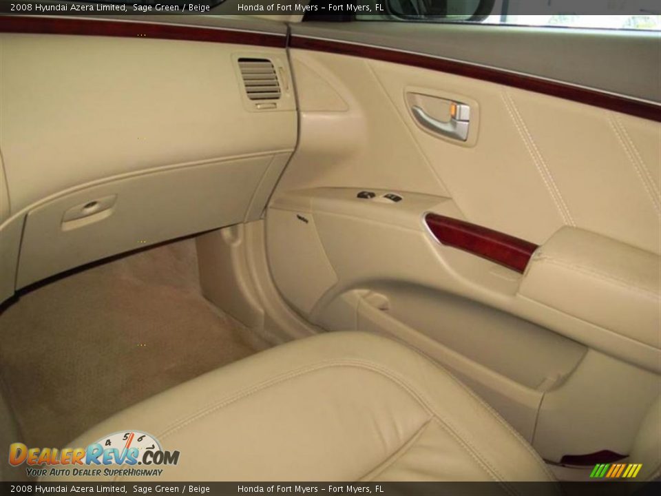 2008 Hyundai Azera Limited Sage Green / Beige Photo #14