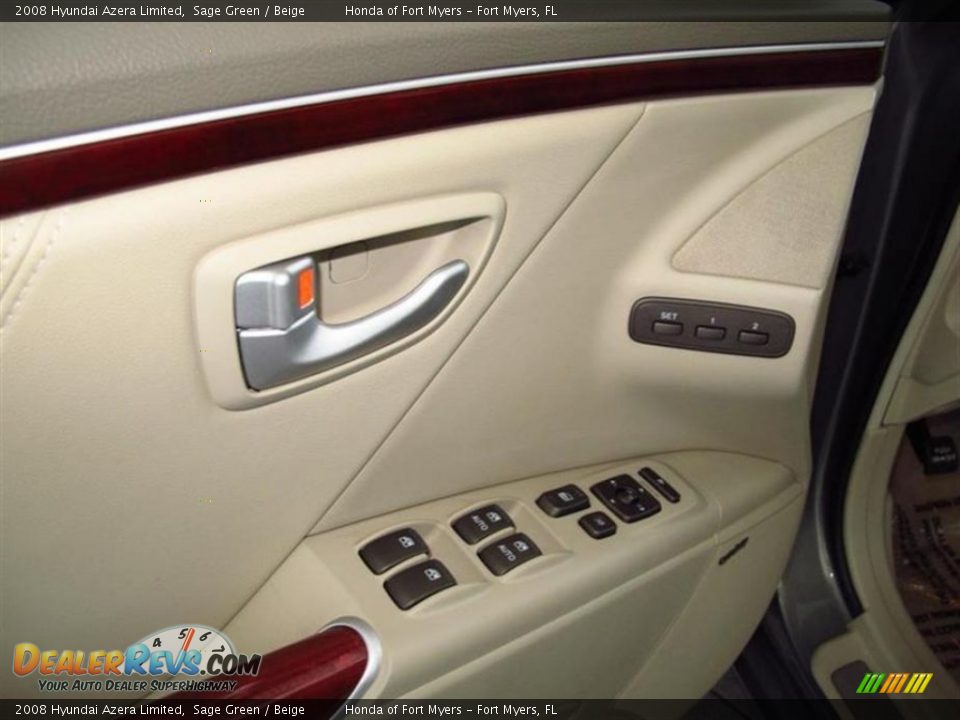 2008 Hyundai Azera Limited Sage Green / Beige Photo #17