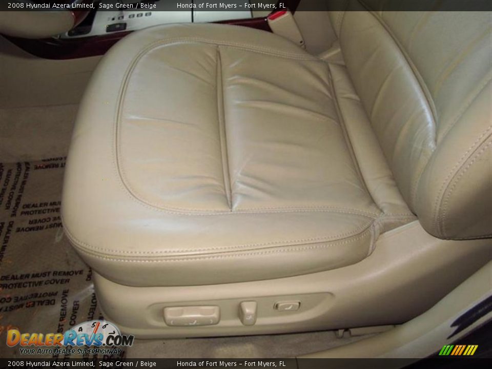 2008 Hyundai Azera Limited Sage Green / Beige Photo #18
