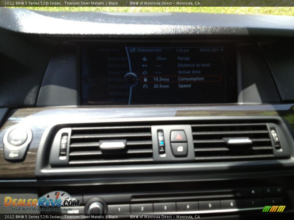 2012 BMW 5 Series 528i Sedan Titanium Silver Metallic / Black Photo #1
