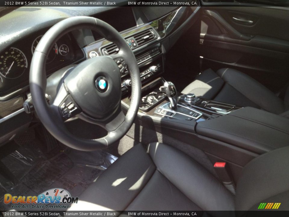 2012 BMW 5 Series 528i Sedan Titanium Silver Metallic / Black Photo #3