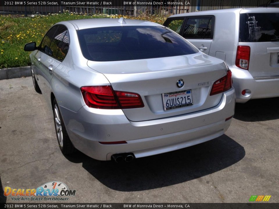 2012 BMW 5 Series 528i Sedan Titanium Silver Metallic / Black Photo #5