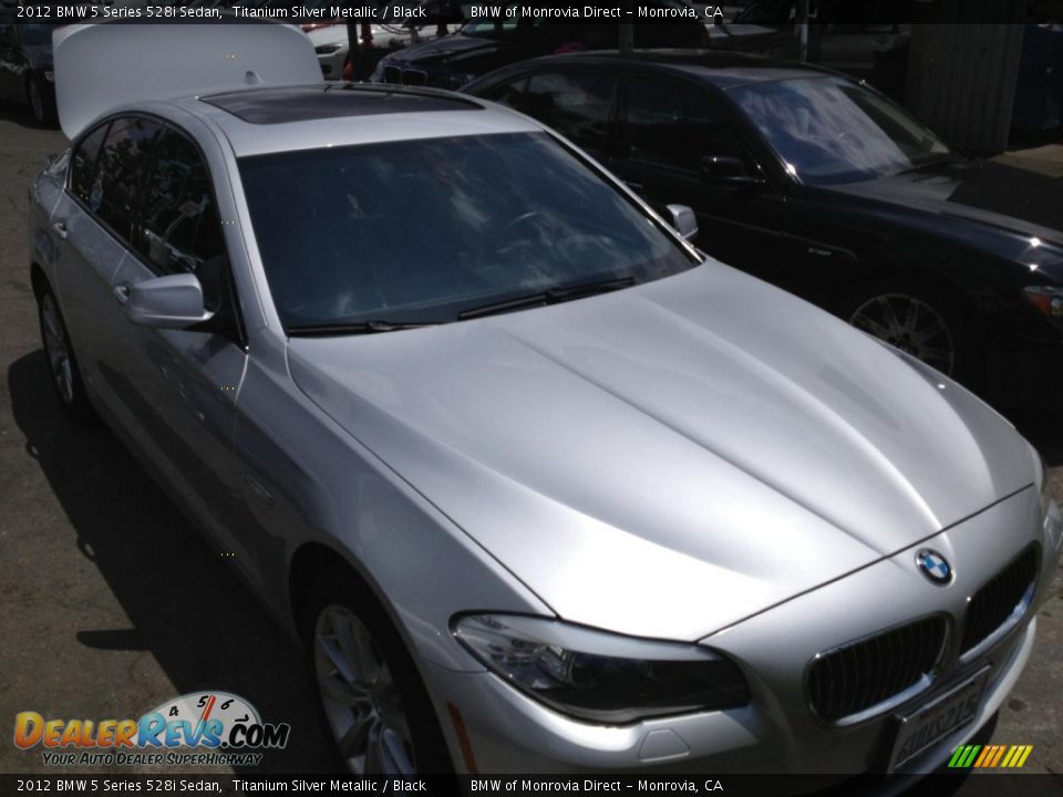 2012 BMW 5 Series 528i Sedan Titanium Silver Metallic / Black Photo #8