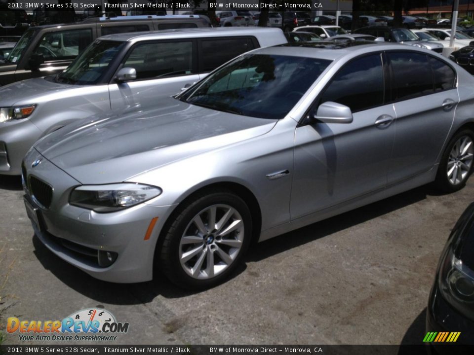 2012 BMW 5 Series 528i Sedan Titanium Silver Metallic / Black Photo #9
