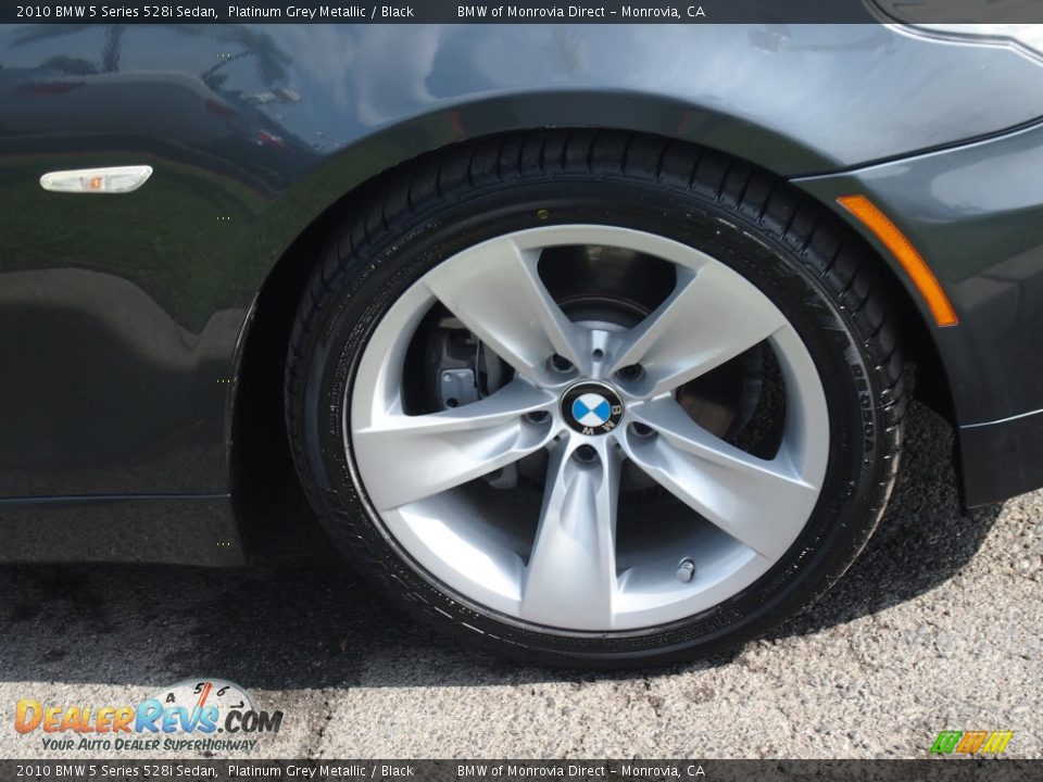 2010 BMW 5 Series 528i Sedan Platinum Grey Metallic / Black Photo #2