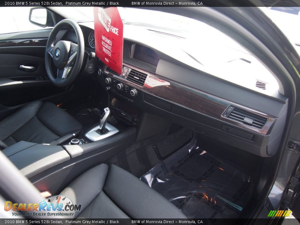 2010 BMW 5 Series 528i Sedan Platinum Grey Metallic / Black Photo #4