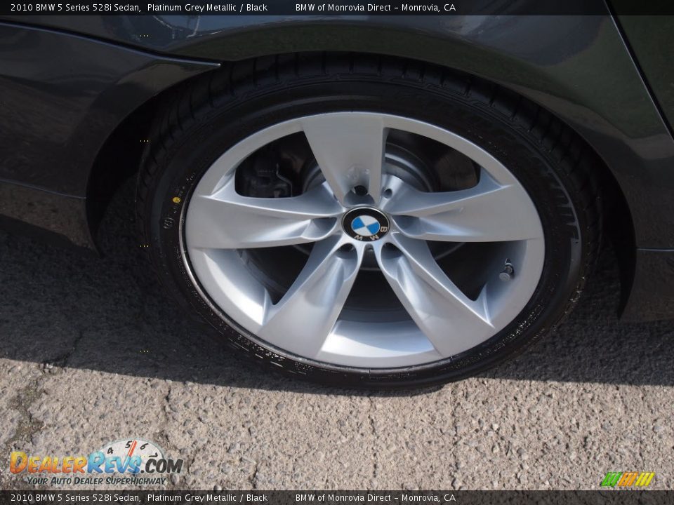 2010 BMW 5 Series 528i Sedan Platinum Grey Metallic / Black Photo #8