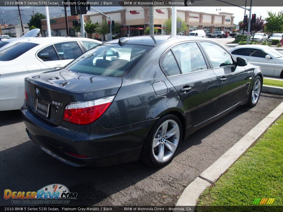 2010 BMW 5 Series 528i Sedan Platinum Grey Metallic / Black Photo #9