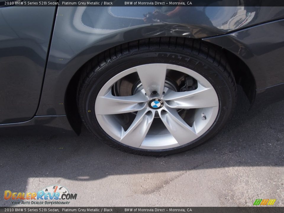 2010 BMW 5 Series 528i Sedan Platinum Grey Metallic / Black Photo #11