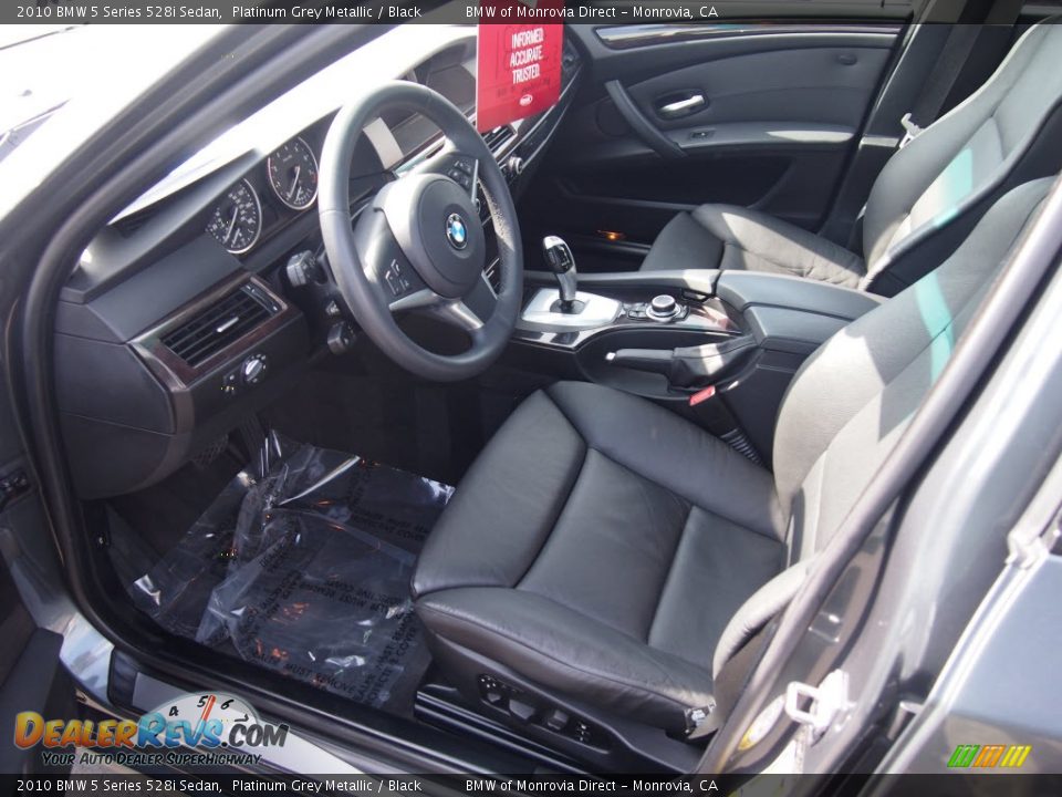 2010 BMW 5 Series 528i Sedan Platinum Grey Metallic / Black Photo #15