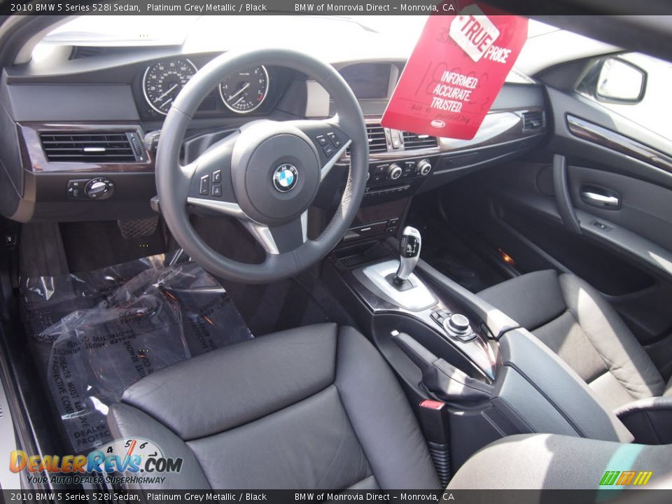 2010 BMW 5 Series 528i Sedan Platinum Grey Metallic / Black Photo #16
