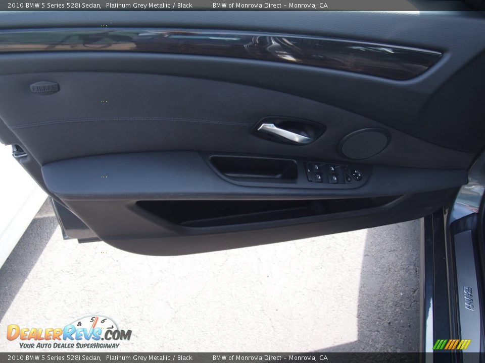 2010 BMW 5 Series 528i Sedan Platinum Grey Metallic / Black Photo #17