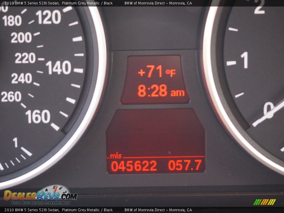 2010 BMW 5 Series 528i Sedan Platinum Grey Metallic / Black Photo #18