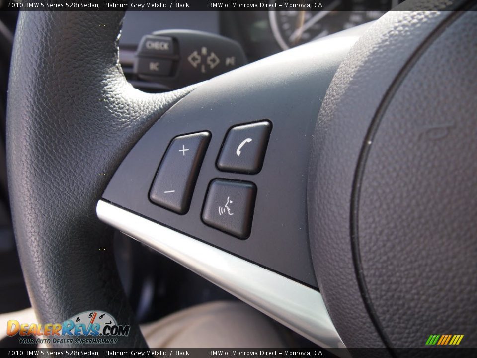 2010 BMW 5 Series 528i Sedan Platinum Grey Metallic / Black Photo #21