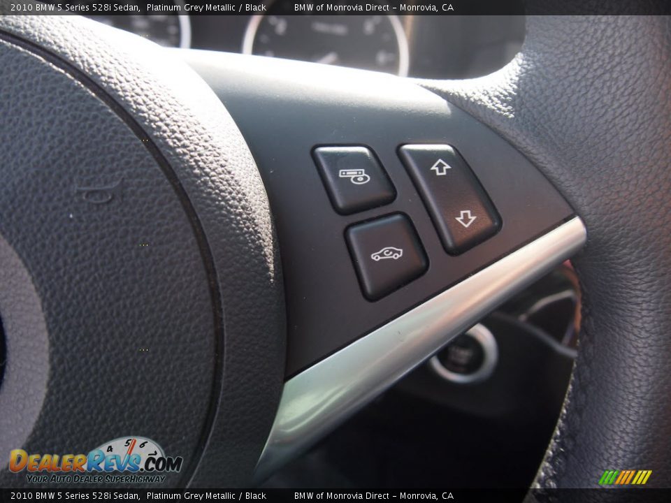 2010 BMW 5 Series 528i Sedan Platinum Grey Metallic / Black Photo #22