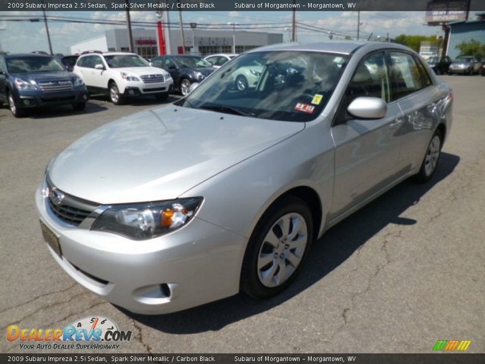 2009 Subaru Impreza 2.5i Sedan Spark Silver Metallic / Carbon Black Photo #3