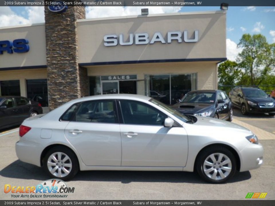 2009 Subaru Impreza 2.5i Sedan Spark Silver Metallic / Carbon Black Photo #12