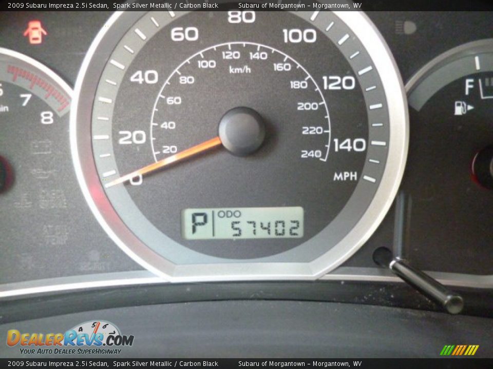 2009 Subaru Impreza 2.5i Sedan Spark Silver Metallic / Carbon Black Photo #20