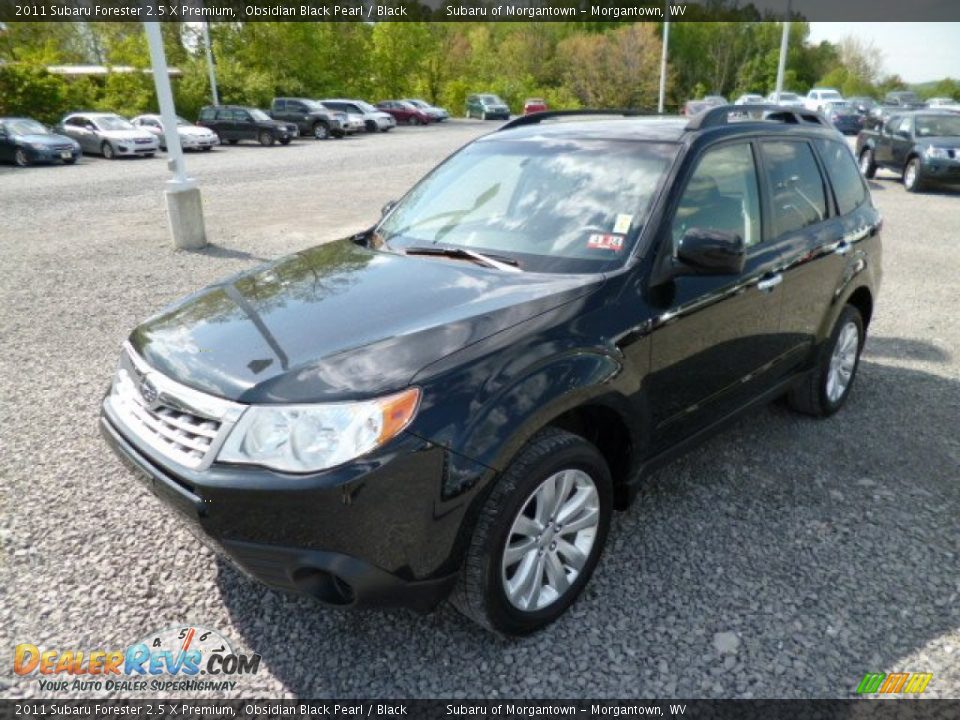 2011 Subaru Forester 2.5 X Premium Obsidian Black Pearl / Black Photo #3