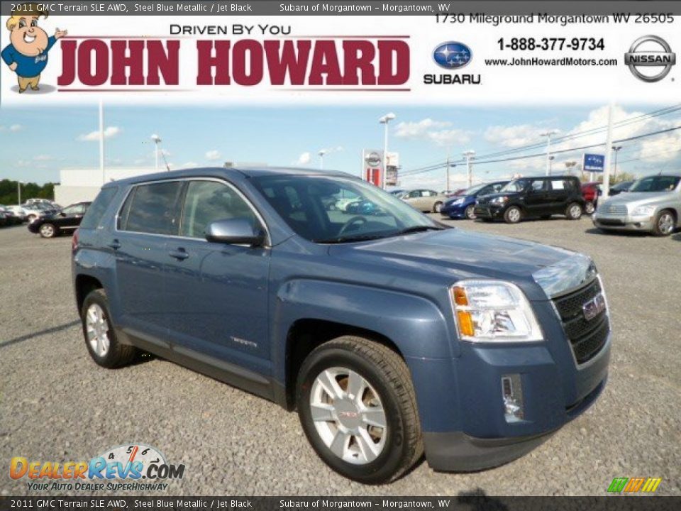 2011 GMC Terrain SLE AWD Steel Blue Metallic / Jet Black Photo #1