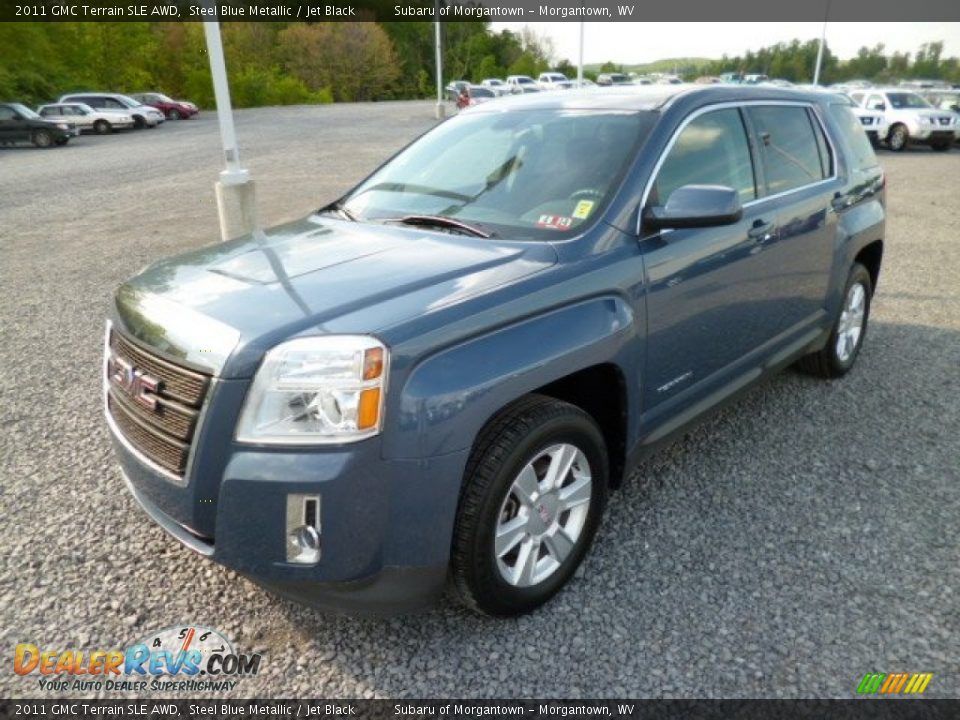 2011 GMC Terrain SLE AWD Steel Blue Metallic / Jet Black Photo #3