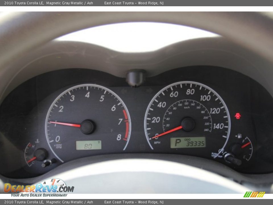 2010 Toyota Corolla LE Magnetic Gray Metallic / Ash Photo #12