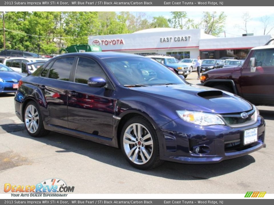2013 Subaru Impreza WRX STi 4 Door WR Blue Pearl / STi Black Alcantara/Carbon Black Photo #1