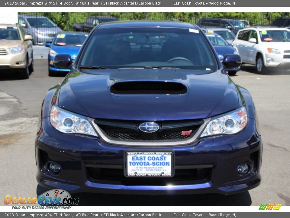 2013 Subaru Impreza WRX STi 4 Door WR Blue Pearl / STi Black Alcantara/Carbon Black Photo #2