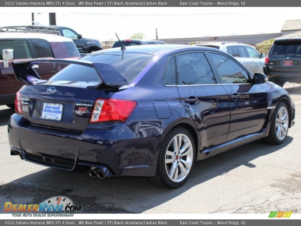 2013 Subaru Impreza WRX STi 4 Door WR Blue Pearl / STi Black Alcantara/Carbon Black Photo #4