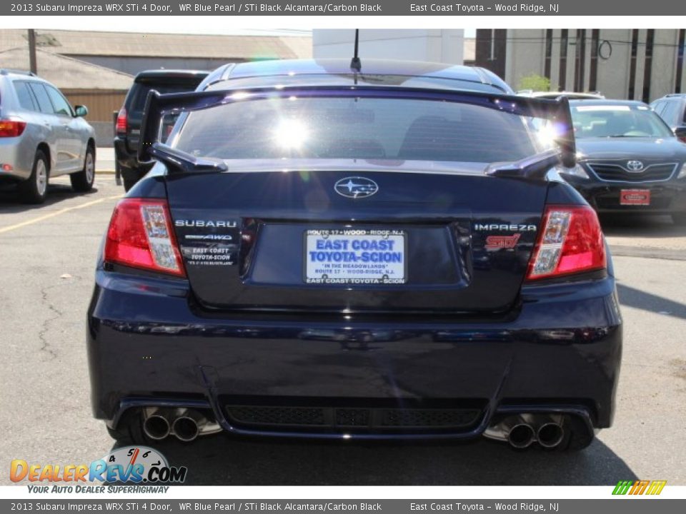 2013 Subaru Impreza WRX STi 4 Door WR Blue Pearl / STi Black Alcantara/Carbon Black Photo #5