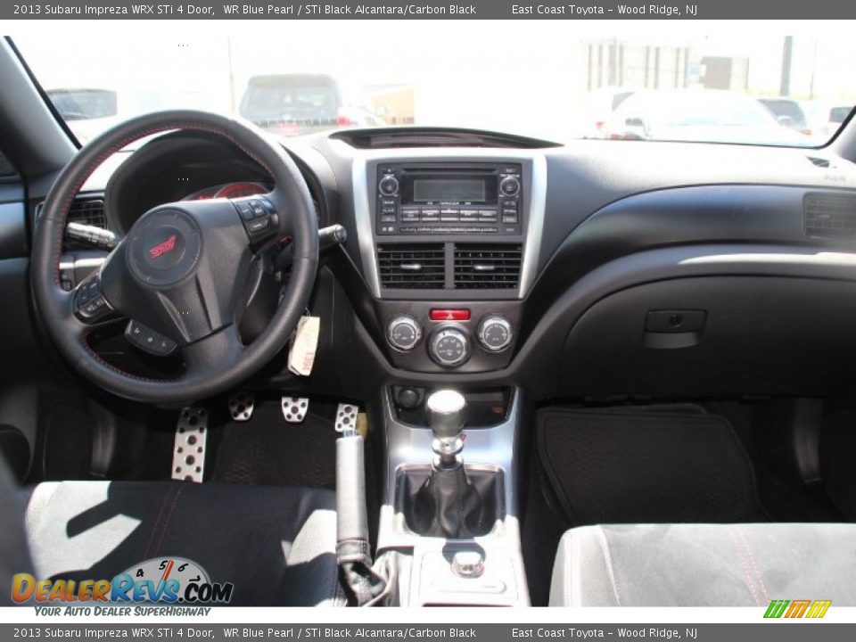 2013 Subaru Impreza WRX STi 4 Door WR Blue Pearl / STi Black Alcantara/Carbon Black Photo #9