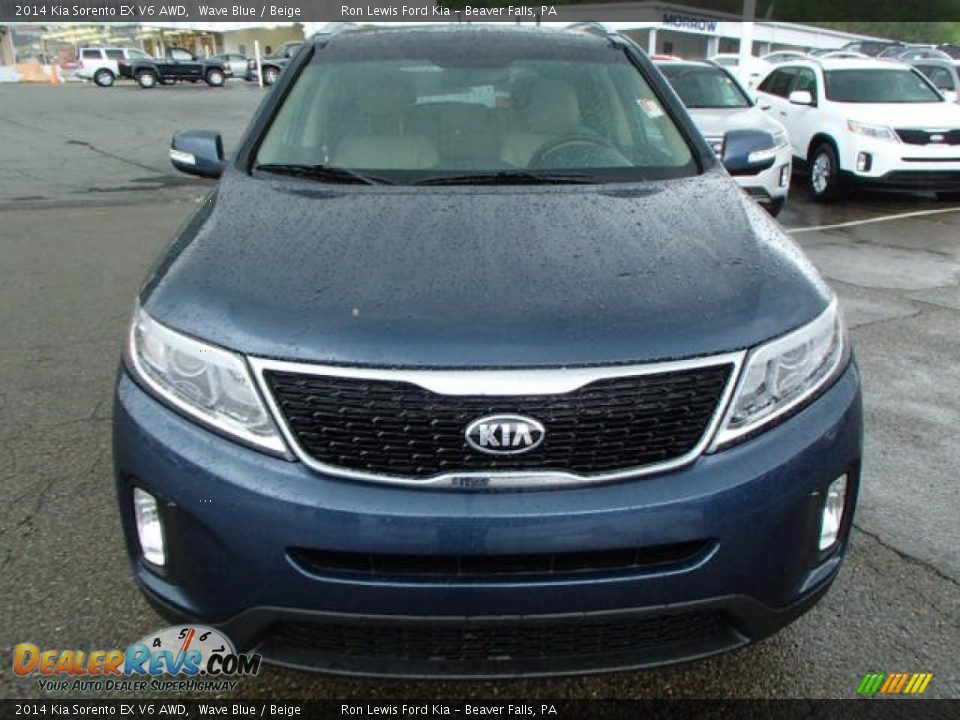 2014 Kia Sorento EX V6 AWD Wave Blue / Beige Photo #3